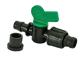 Кран стартовий з гумкою для стрічки крапельного поливу Irtech