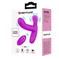 Вібратор PRETTY LOVE - Geri Purple, 12 vibration functions 3 licking settings Wireless remote contro