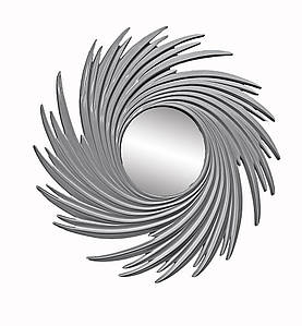 Дзеркало Khepri/Хепрі срібло d 96 см ТМ Міро-Марк