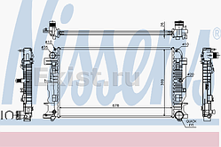 Радіатор охолодження "NISSENS" / MERCEDES SPRINTER 06- (МКПП) /