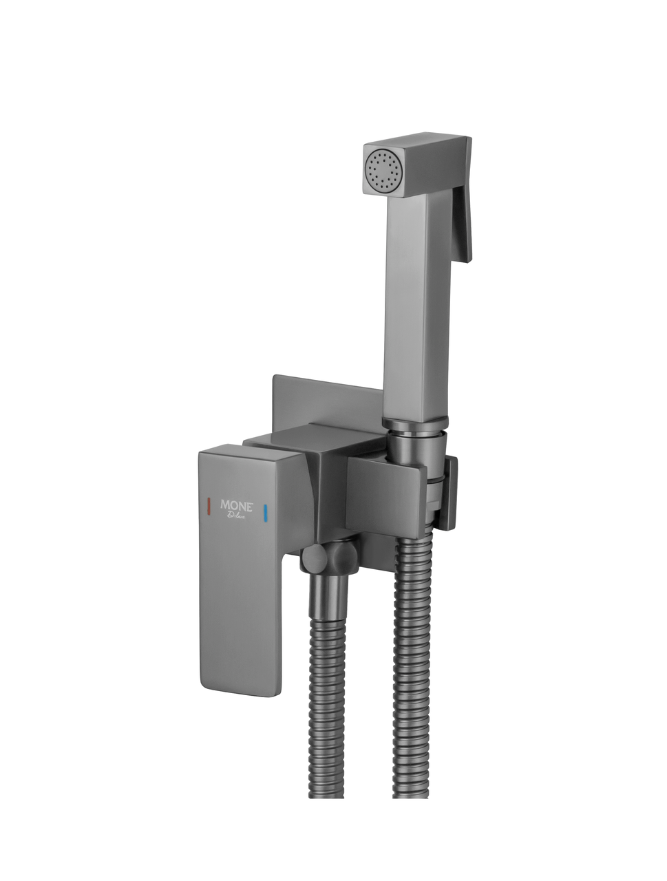 Гiгiенiчний душ зi змiшувачем прихованого монтажу MONE Deluxe 3306306GR Gun Grey