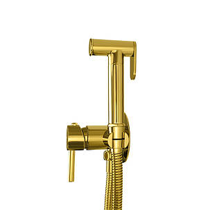 Гiгiенiчний душ зi змiшувачем прихованого монтажу MONE Deluxe 3225350G Gold, фото 3