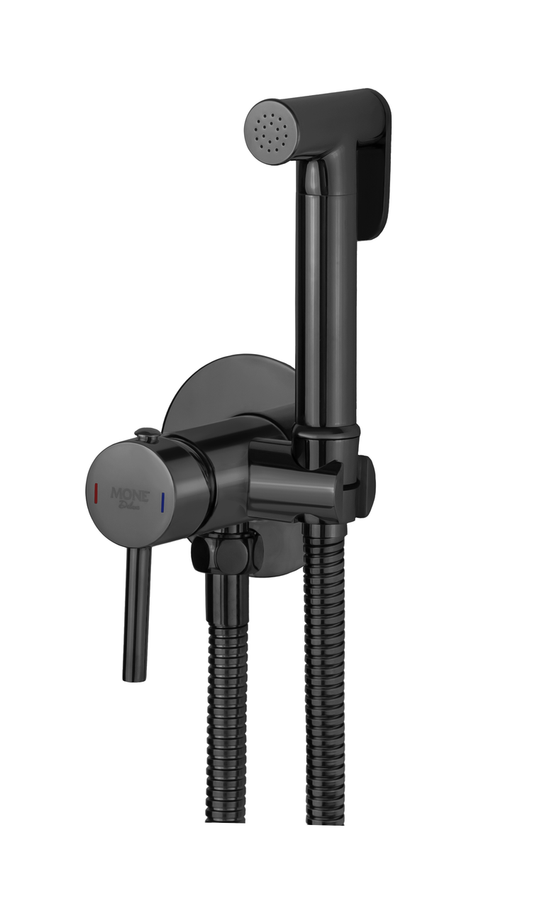 Гiгiенiчний душ зi змiшувачем прихованого монтажу MONE Deluxe 3225350A Black