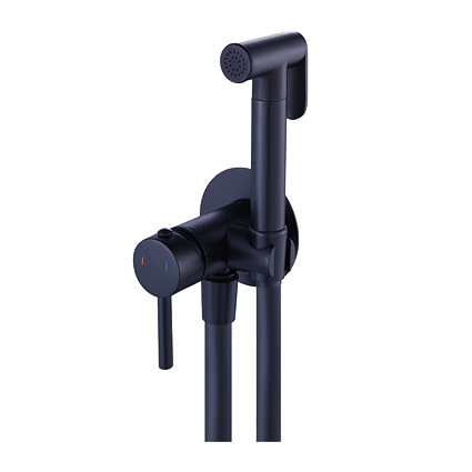 Гiгiенiчний душ зi змiшувачем прихованого монтажу MONE Deluxe 3225350A Black, фото 2