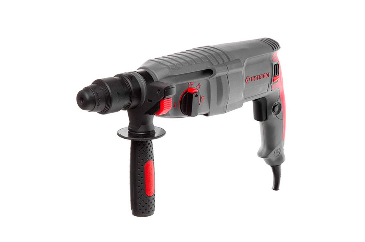 Прямий перфоратор Intertool 850 Вт DFR з SDS-plus, енергія удару 3,2 Дж, швидкозатискний патрон, 4400 уд/хв