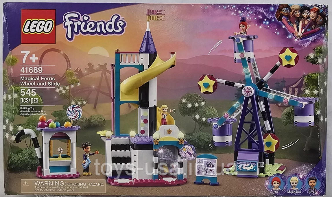 Лего Lego Friends Чарівне колесо огляду та гірка 41689 Magical Ferris Wheel & Slide, фото 1