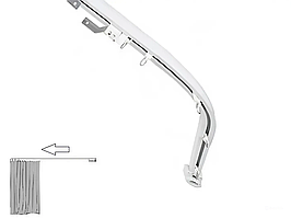 Електрокарниз для штор Wi-Fi з пультом, одностороннє відкривання, гнутий/арочний/радіусний/еркерний 0°–90°, LIVOLO (VL-SHQ011R1)