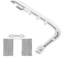 Електрокарниз для штор LIVOLO з WiFi та пультом, кутовий 90° (VL-SHQ011C2)