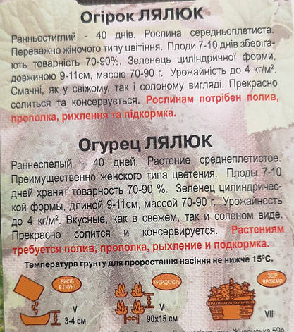 Огірок Лялюк 1г, фото 3