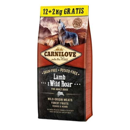 Сухий корм Carnilove Adult Lamb and Wild Boar для собак усіх порід з ягнятиною та диким кабаном 12+2 кг