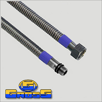 Шланг для змішувача гофрований М 10х1/2" 30 см Gross/SD+