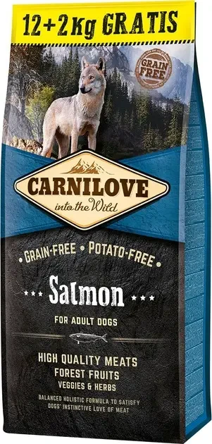 Сухий корм для дорослих собак Carnilove з лососем 12+2 кг