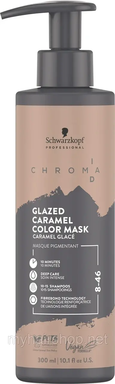 Тоніруюча бондинг-маска "Світлий русявий бежевий шоколад" SCHWARZKOPF Chroma ID Bonding Color Mask 8-46 300 мл