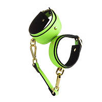 Наножники салатовые Glow in the Dark Leather Ankle cuffs, Салатовый