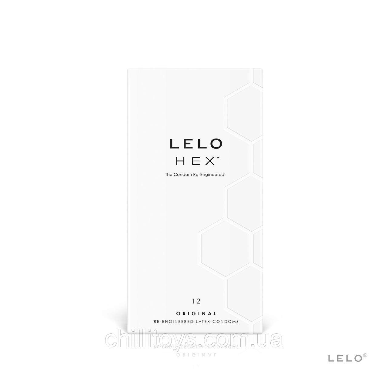 Презервативи LELO HEX Condoms Original 12 Pack, тонкі та суперміцні