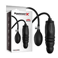 Надувний анальний затор Squeezer-X Inflatable Butt Plug, Черный