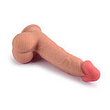 Фалоімітатор Sliding Skin Dual layer Dick 9.6, Телесный, фото 3