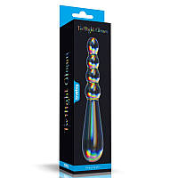 Скляний дилдо Twilight Gleam Glass Dildo Rising Ripples, Прозрачный
