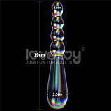 Скляний дилдо Twilight Gleam Glass Dildo Rising Ripples, Прозрачный, фото 3