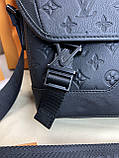 Чоловіча шкіряна сумка Louis Vuitton Voyager PM Monogram Shadow чекацтво преміум, фото 5