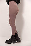Лосини жіночі легінси теплі начос S мокко, фото 3