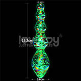 Фалоімітатор, що світиться Twilight Gleam Glass Dildo Tantalizing Orbs, фото 3