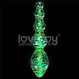 Фалоімітатор, що світиться Twilight Gleam Glass Dildo Tantalizing Orbs, фото 4