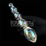 Фалоімітатор, що світиться Twilight Gleam Glass Dildo Tantalizing Orbs, фото 6