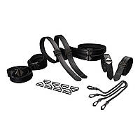 Набір із 8 ременів для зв'язування LOCKINK 8-Bondage-Straps Restraint Set - Black