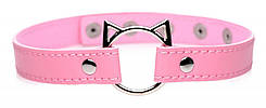 Чокер Master Series Kinky Kitty Ring Slim Choker - Pink