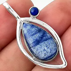 Дюмортьєрит срібний кулон, 051ПД