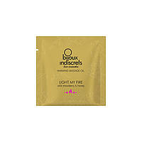 Пробник масажної олії Bijoux Indiscrets Light my Fire – Wild Strawberry & Honey (2 мл)