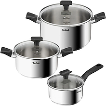 Tefal Набір посуду Delicious, 6 предметів, нержавіюча сталь, бакеліт, скло
