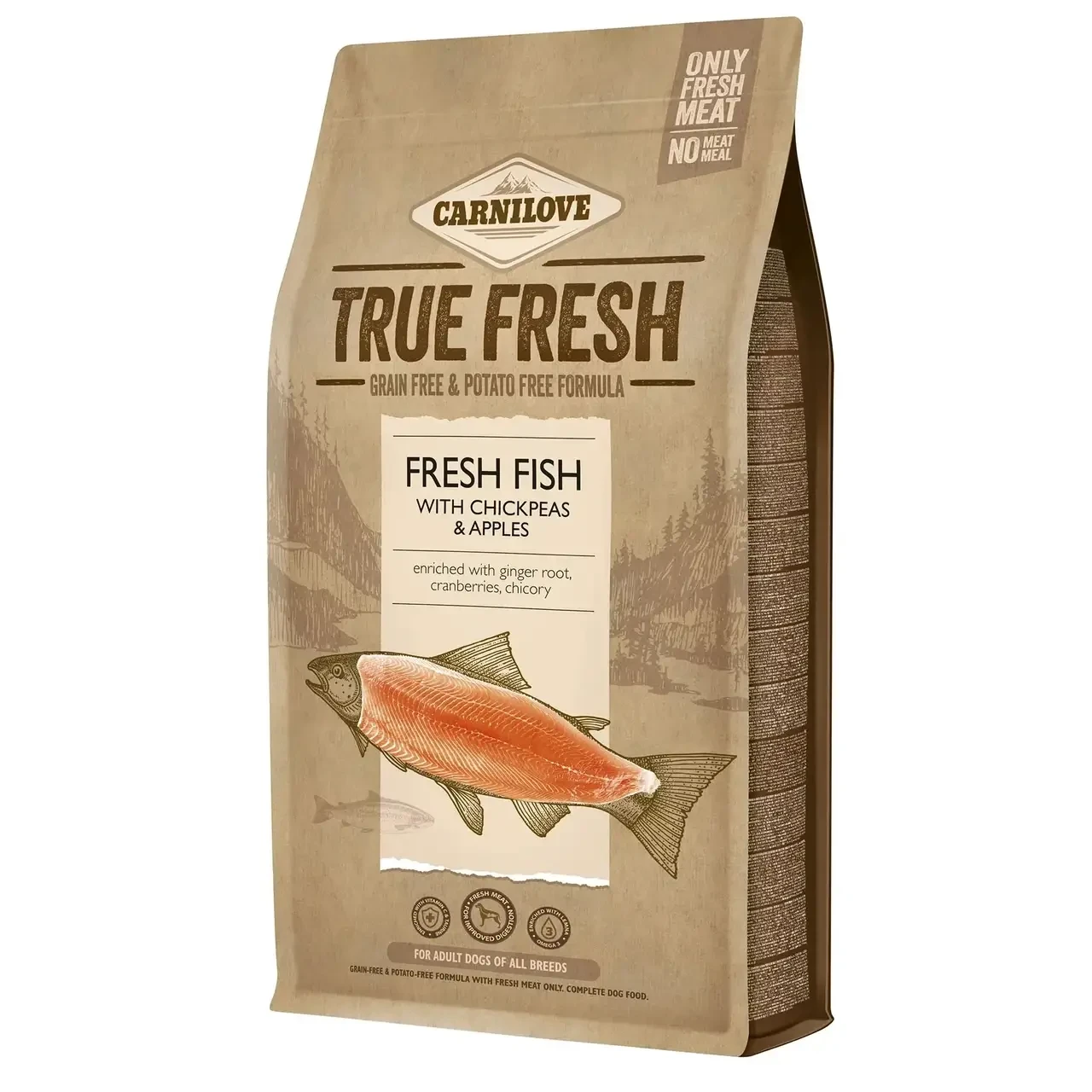 Сухий корм для дорослих собак усіх порід Carnilove True Fresh FISH for Adult dogs риба 1.4 кг