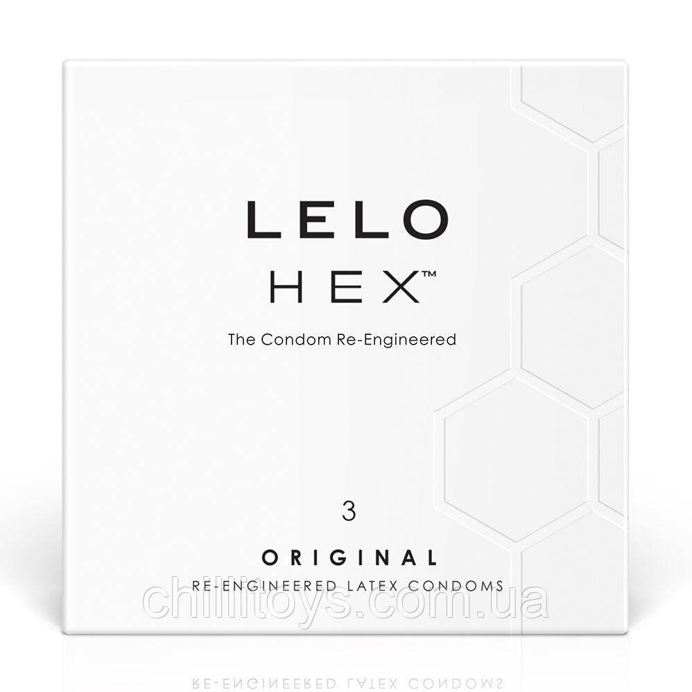 Презервативи LELO HEX Condoms Original 3 Pack, тонкі та суперміцні, фото 1