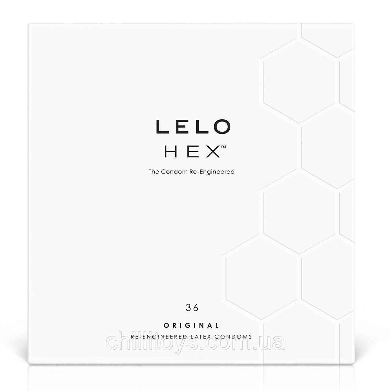 Презервативи LELO HEX Condoms Original 36 Pack, тонкі та суперміцні, фото 1