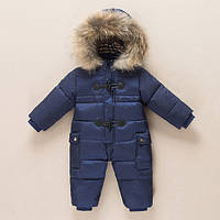 Комбинезон детский на пуху мех енот