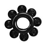 Набір чорних ерекційних кілець різної форми Cock Rings Set, Черный, фото 3