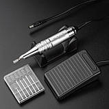 Білий професійний фрезер Мокс IX11 (на акумуляторі 2000mAh) на 35 Вт. - 45000 об./хв. для манікюру та педикюру, фото 7