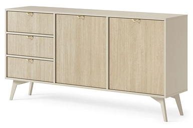 Комод Форест / Forest 2 двері 3 шухляди Беж пісочний/ялиця сканді TM Perfect Home Польща