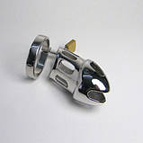 Stainless Steel Master Series Chastity Cage Design of multiple air vents, фото 2