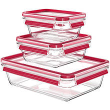 Tefal Набір контейнерів Master Seal, 3шт, жаростійке скло, прозорий