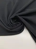 Тканина стрейч-кулір, 95% бавовна, чорний, Туреччина, 200 г/м2, 185 см