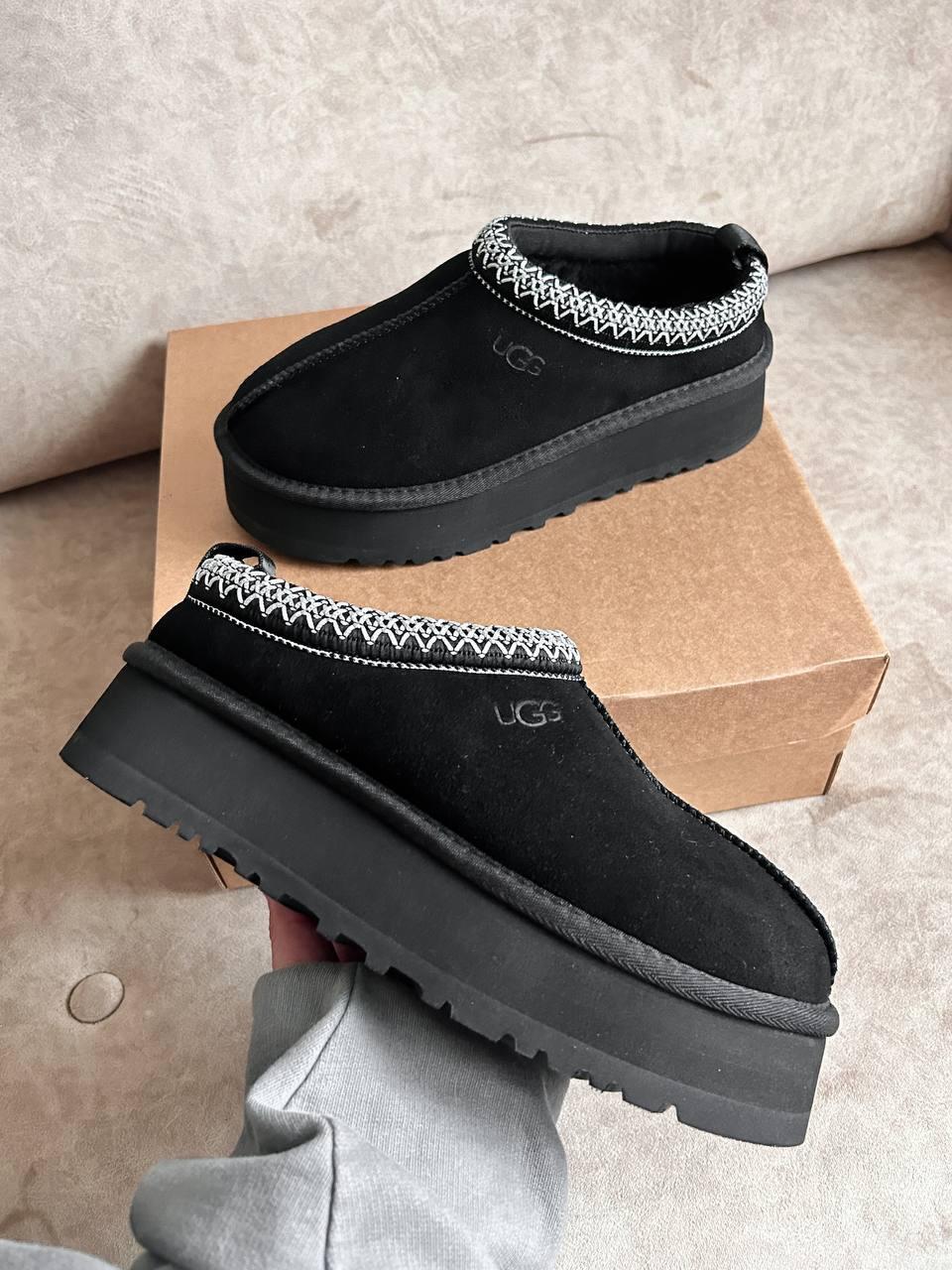 Зимові Жіночі Черевики UGG Tasman Platform Black / УГГ Тасман Платформ Чорні