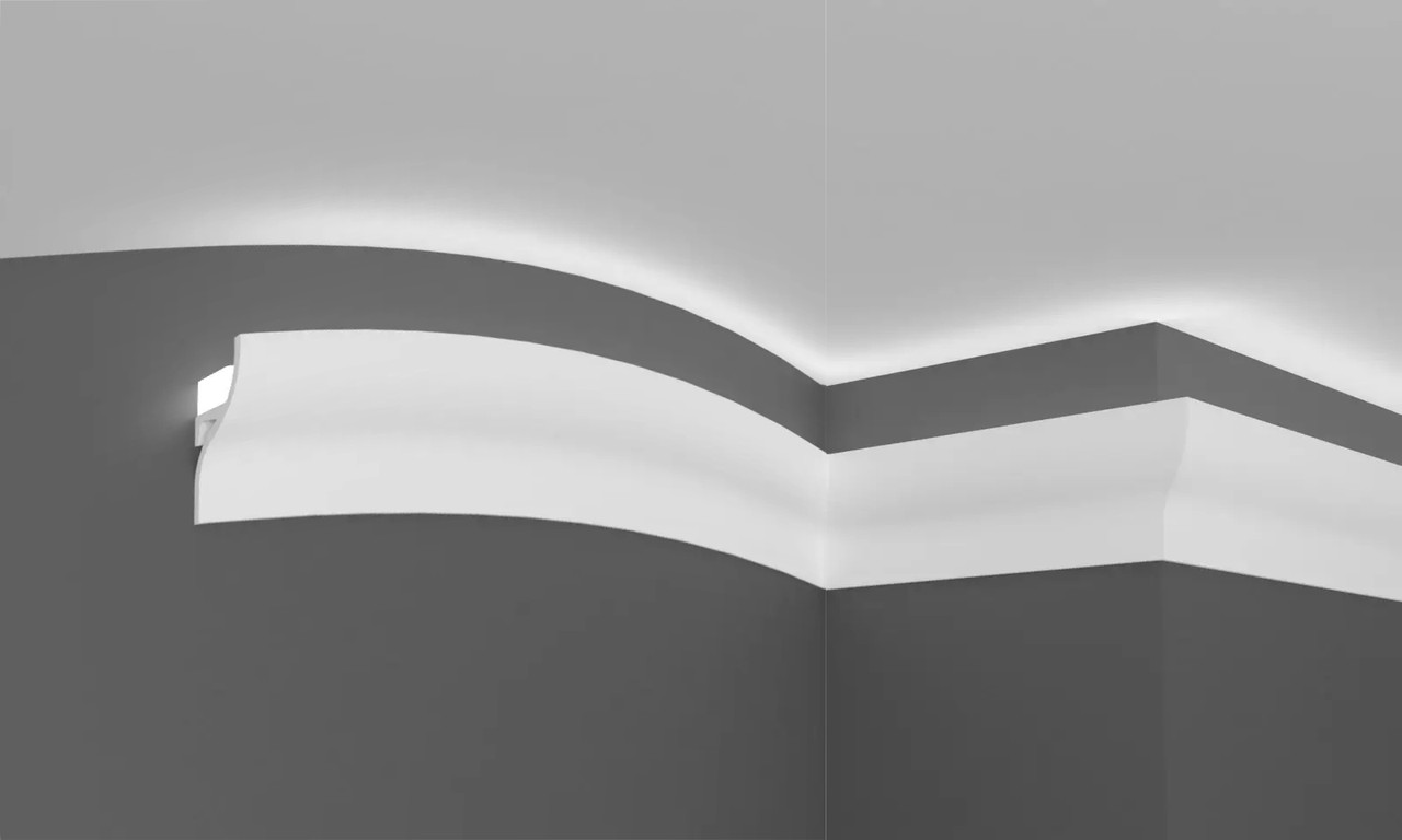 Стельовий гнучкий плінтус Grand Decor KH906F (5,2х2,4)см, довжина 2м, фото 1