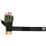Рукавички для фітнесу RDX W3 ARMY GREEN WITH EVA PADDING-S, фото 3