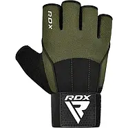 Рукавички для фітнесу RDX W3 ARMY GREEN WITH EVA PADDING-S, фото 4
