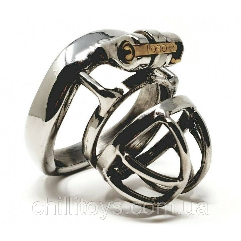 Чоловіча цнотливість із міцного металу Chastity Cage ZC091, фото 1