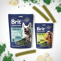 Ласощі для собак великих порід Brit Premium Dental Snacks L з колагеном та спіруліною 250 г, фото 3