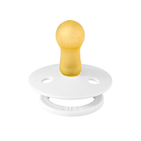 Пустушка BIBS Colour Latex Round (кругла) 0-6 міс – White